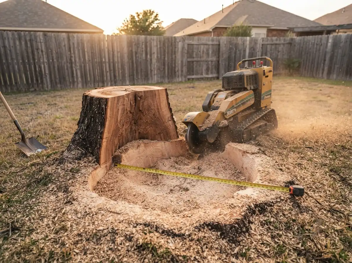 Forty-inch stump taken below grade